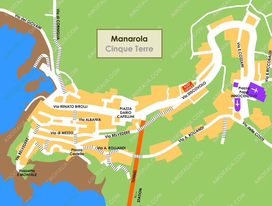 Cinqueterre Manarola Map