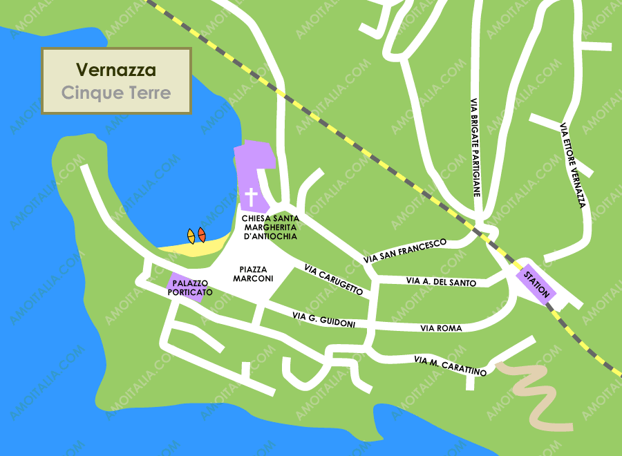 Cinqueterre Vernazza Map