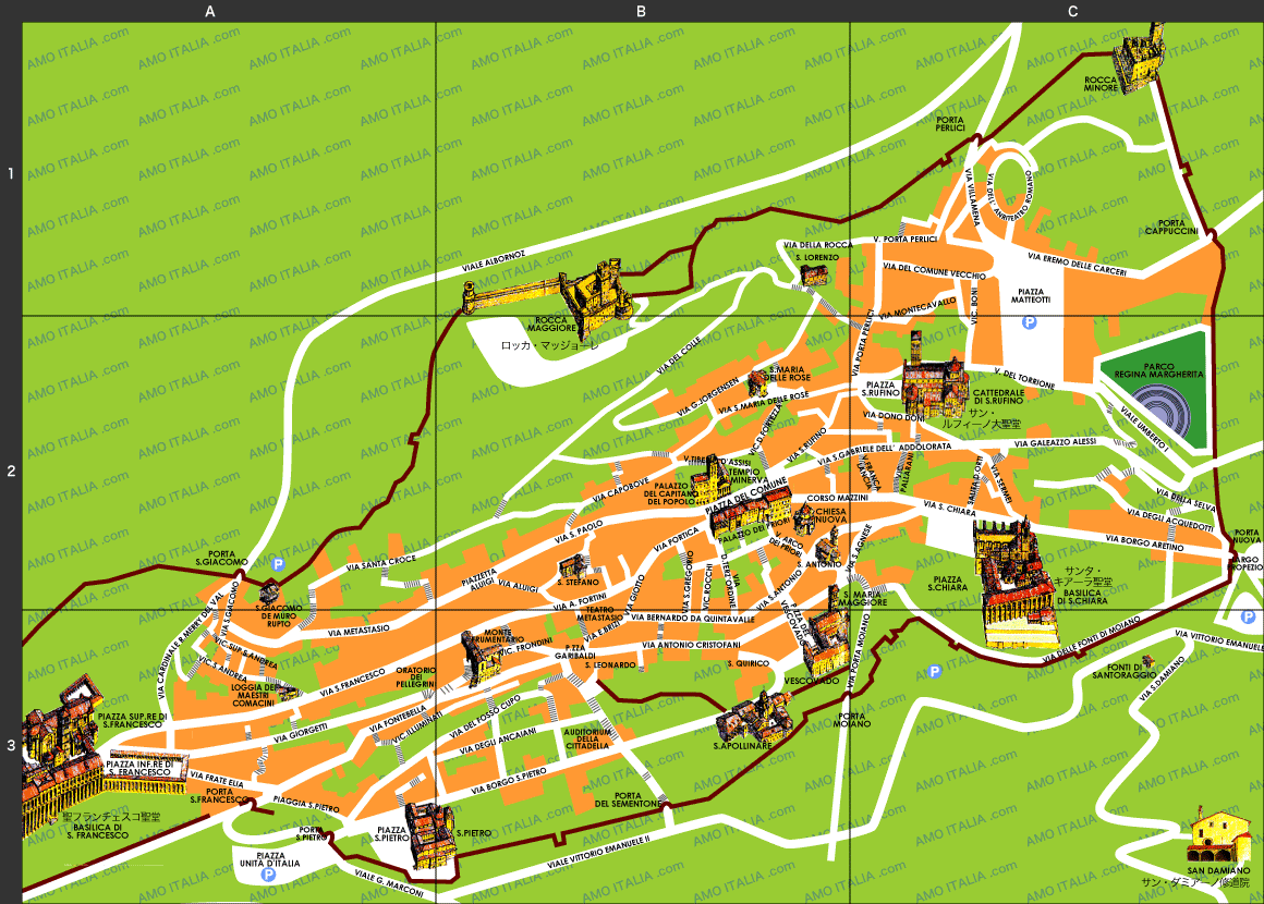 アッシジの地図