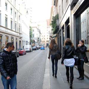 Via Monte Napoleone of Milan