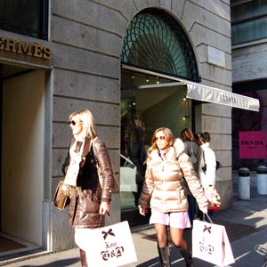 Via Monte Napoleone of Milan