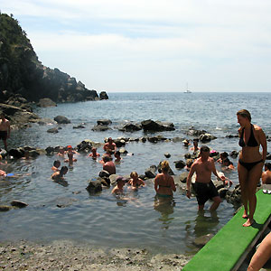 Hot Spring of Sorgeto Bay in Ischia