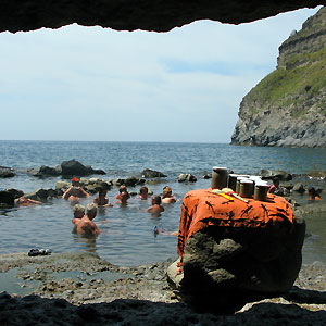 Hot Spring of Sorgeto Bay in Ischia