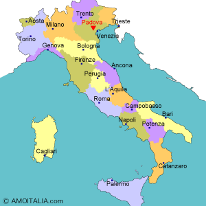 パドヴァの地図